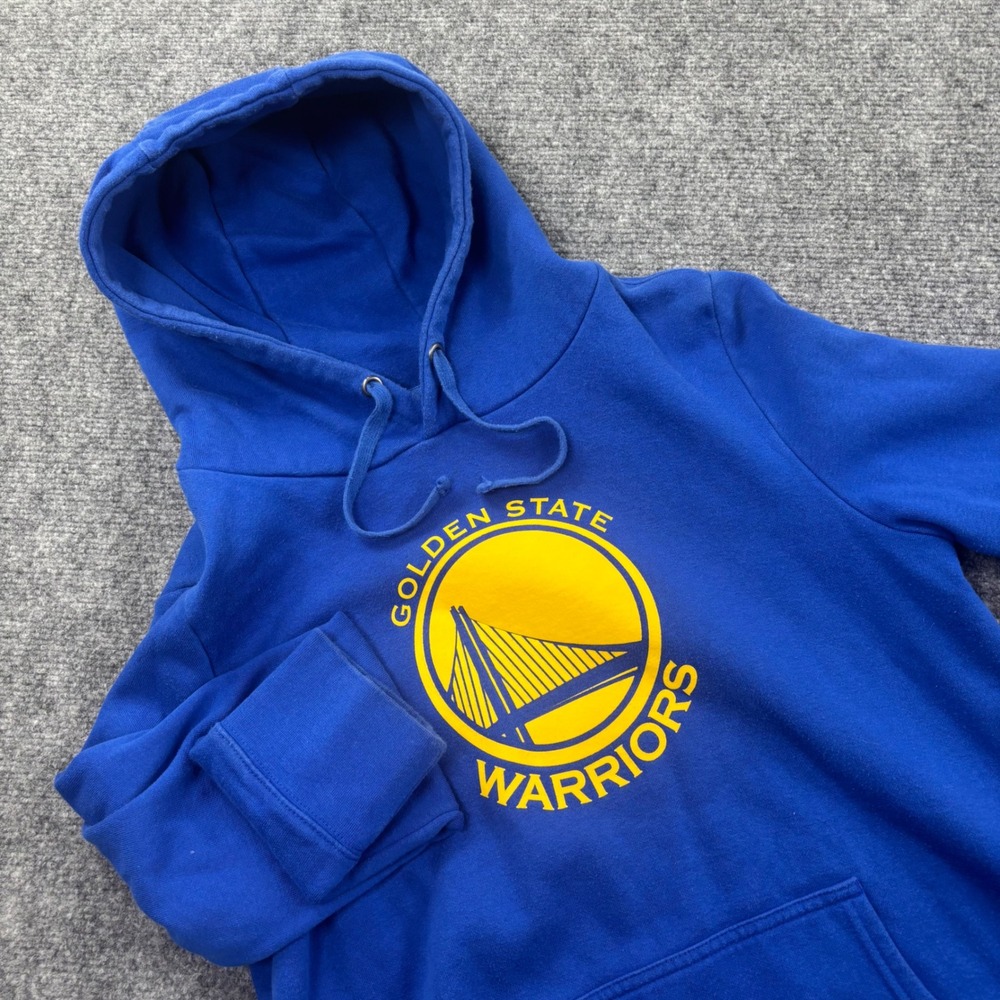Fanatics Golden‎ State Warriors Hoodie Large Blue NBA Graphic Pullover Kids